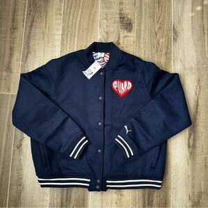 Puma Navy Jacket with Red Heart Patch